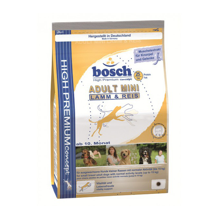 Bosch Mini Adult Lamm & Reis Сухой корм для взрослых собак мелких пород (с ягненком с рисом) – интернет-магазин Ле’Муррр
