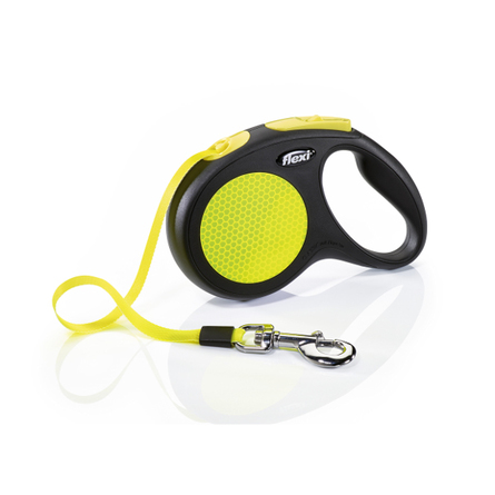 Flexi New Neon M Поводок-рулетка для собак, черный/неон, ремень – интернет-магазин Ле’Муррр