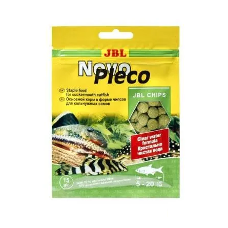 JBL NovoPleco Основной корм для небольших и средних кольчужных сомов, чипсы – интернет-магазин Ле’Муррр
