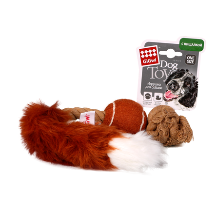 GiGwi Игрушка для собак, мячик с лисьим хвостом и пищалкой – интернет-магазин Ле’Муррр